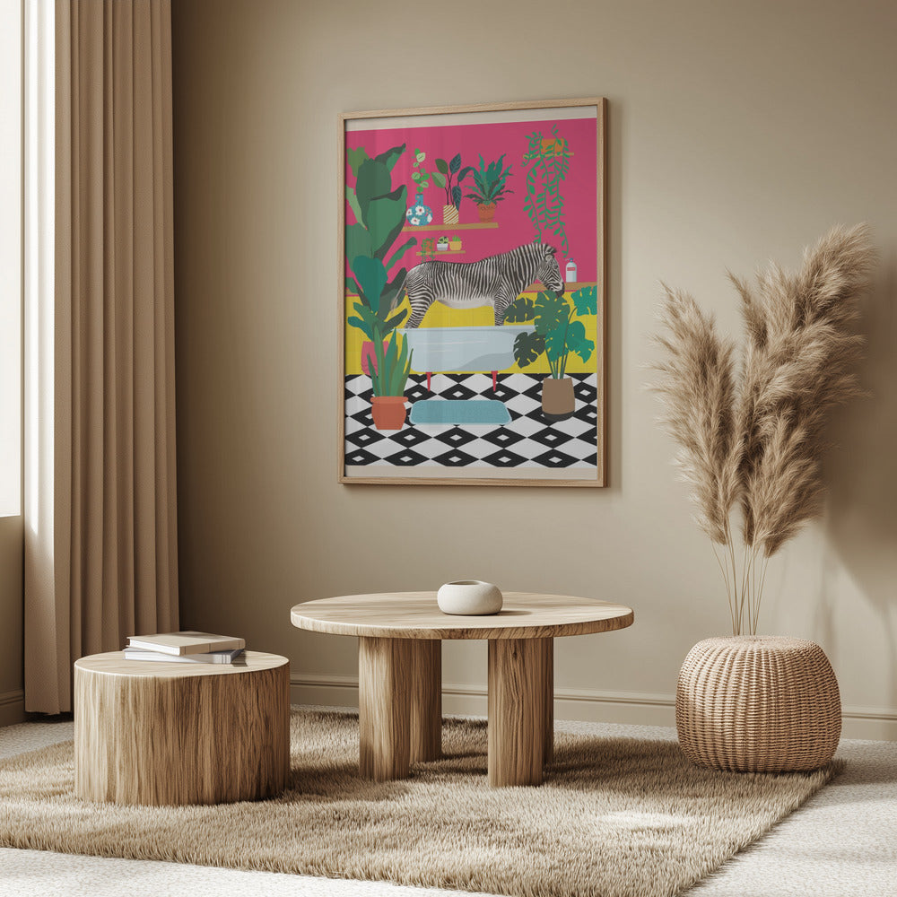 Zebra-Badezeit | Poster