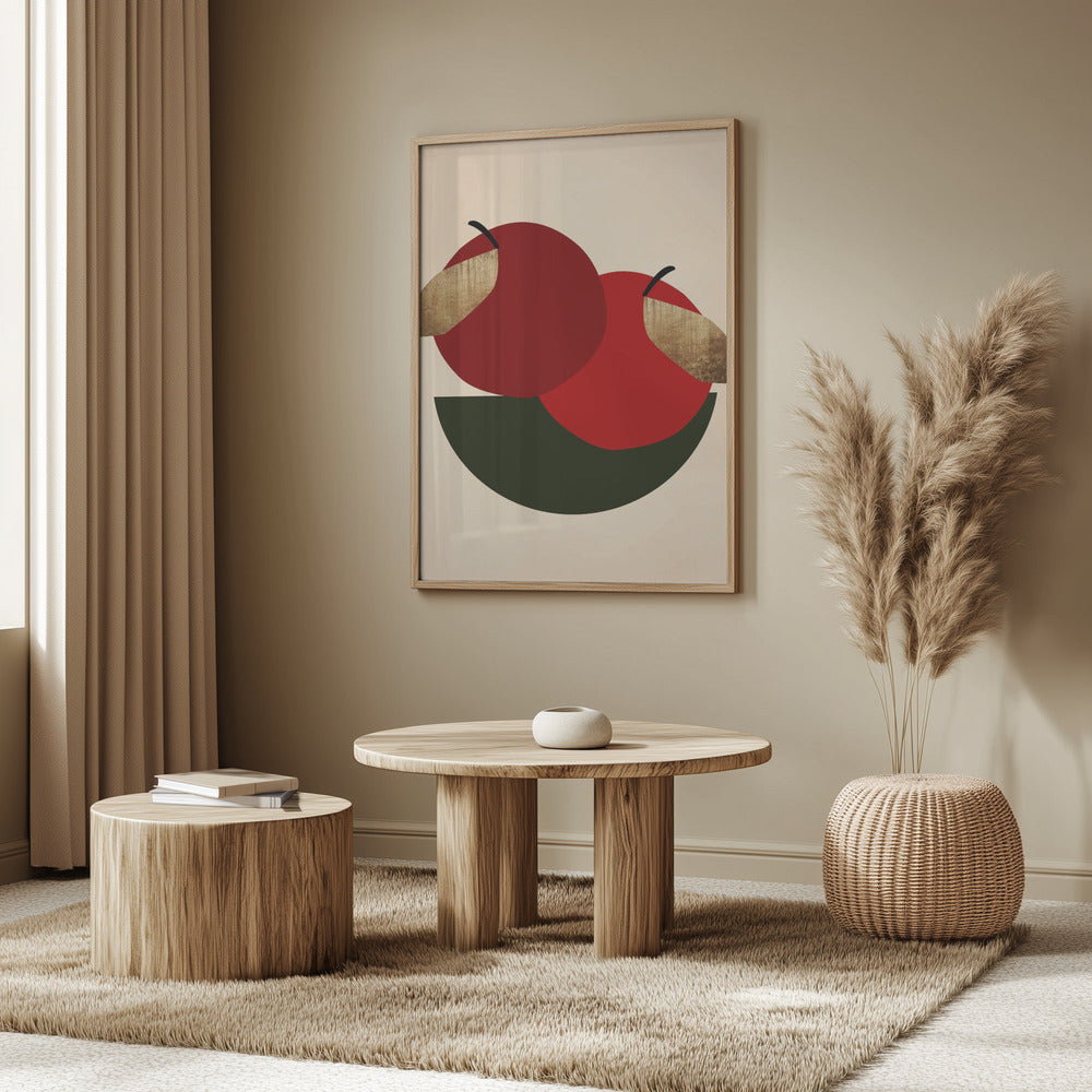 Deux pommes rouges | Posters - Affiche Artistique
