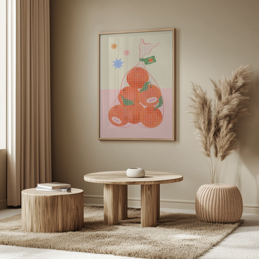 Färska och mogna apelsiner | Poster