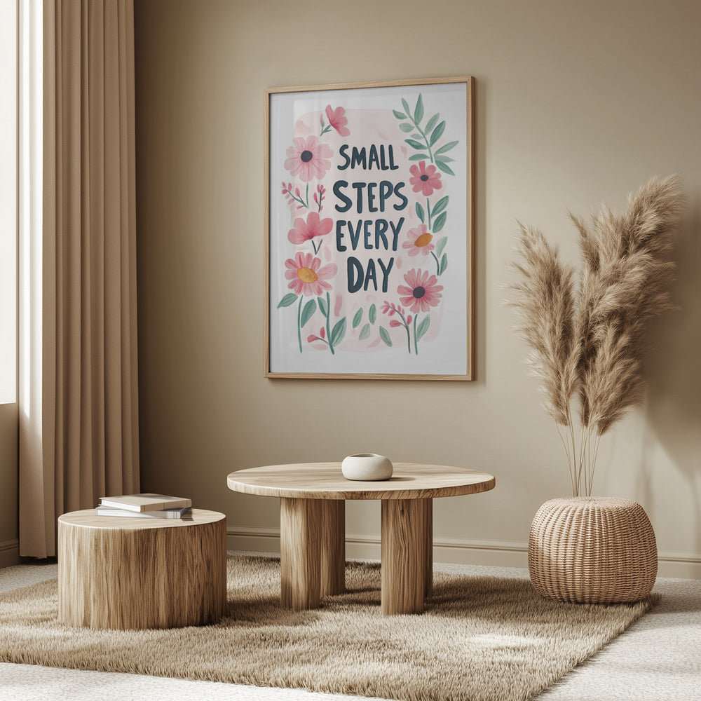 Kleine Schritte jeden Tag Nr. 01 | Poster - Kunstdruck