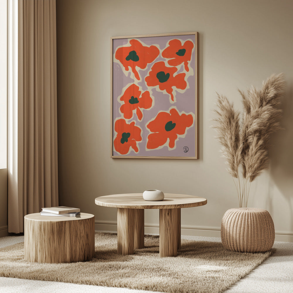 Vibrant Poppy Flowers | Poster