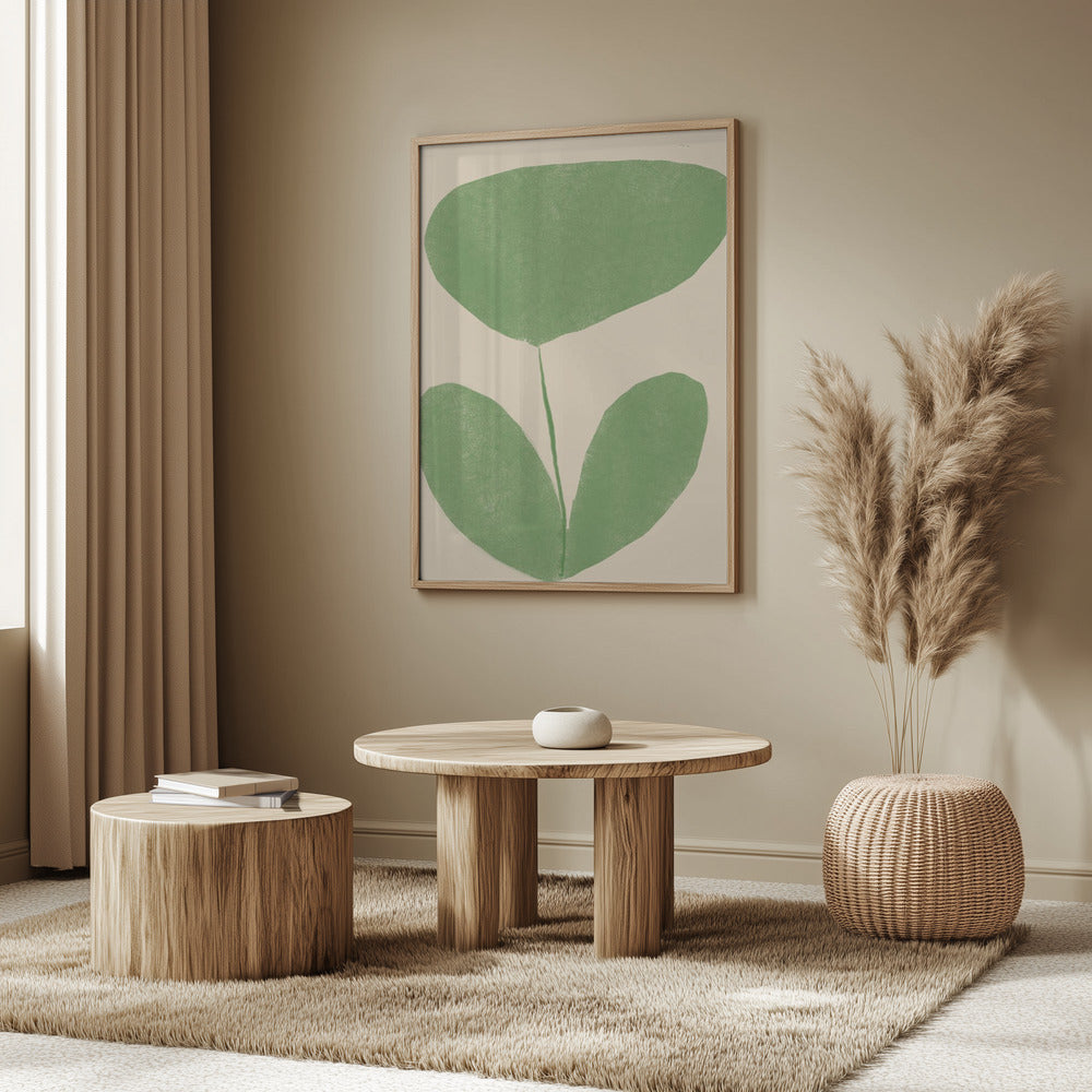 Minimal Green Blossom | Poster