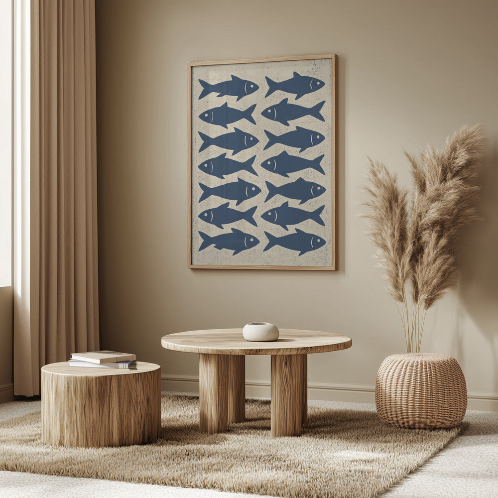 Blue Fish Array | Poster