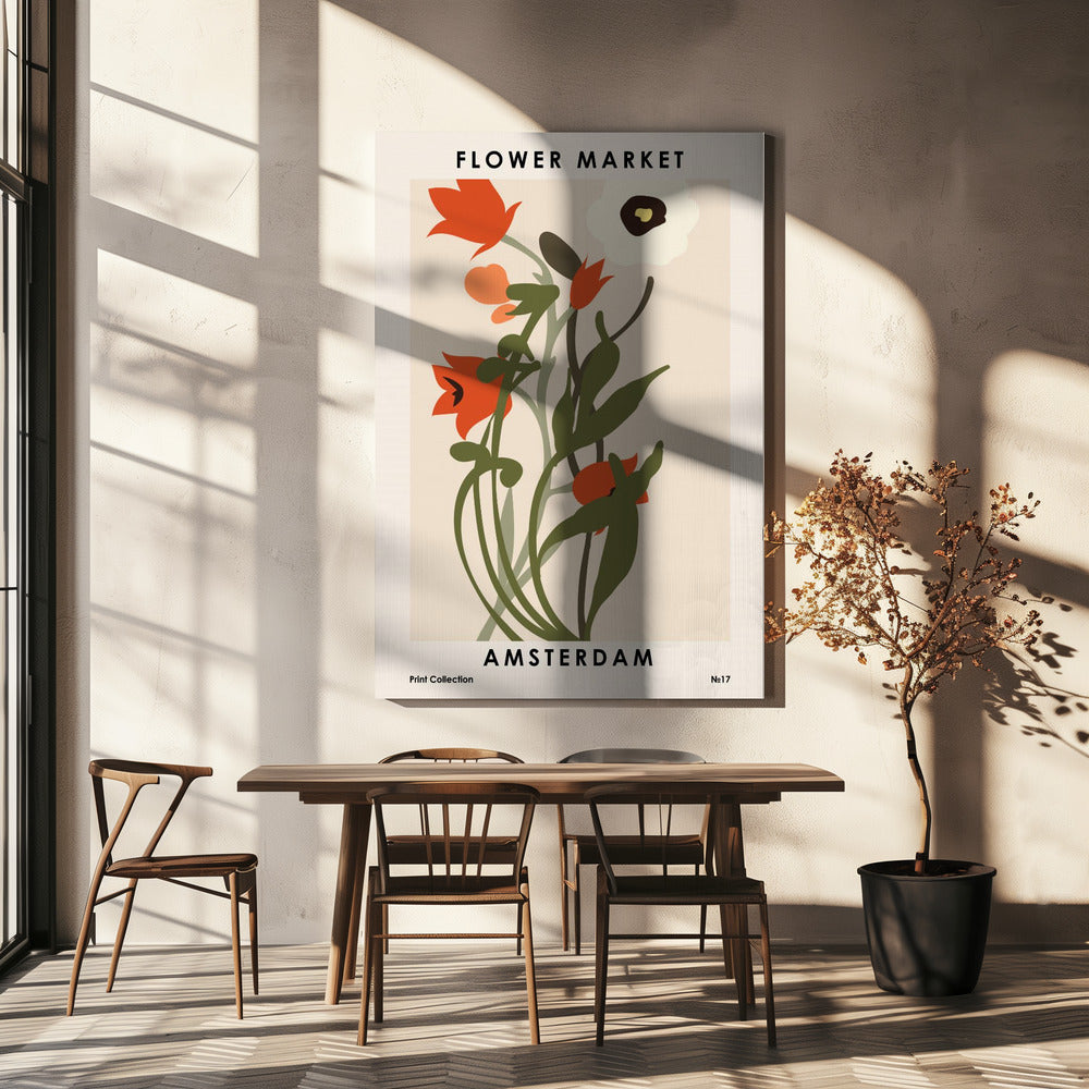 Mercado de flores de Ámsterdam | Impresiones en Lienzo