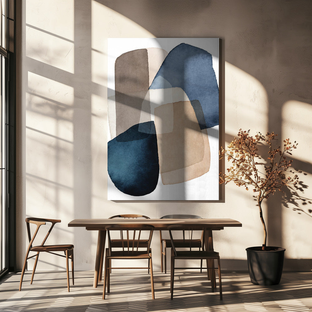 Blocs bleu-brun | Tableaux sur Toile
