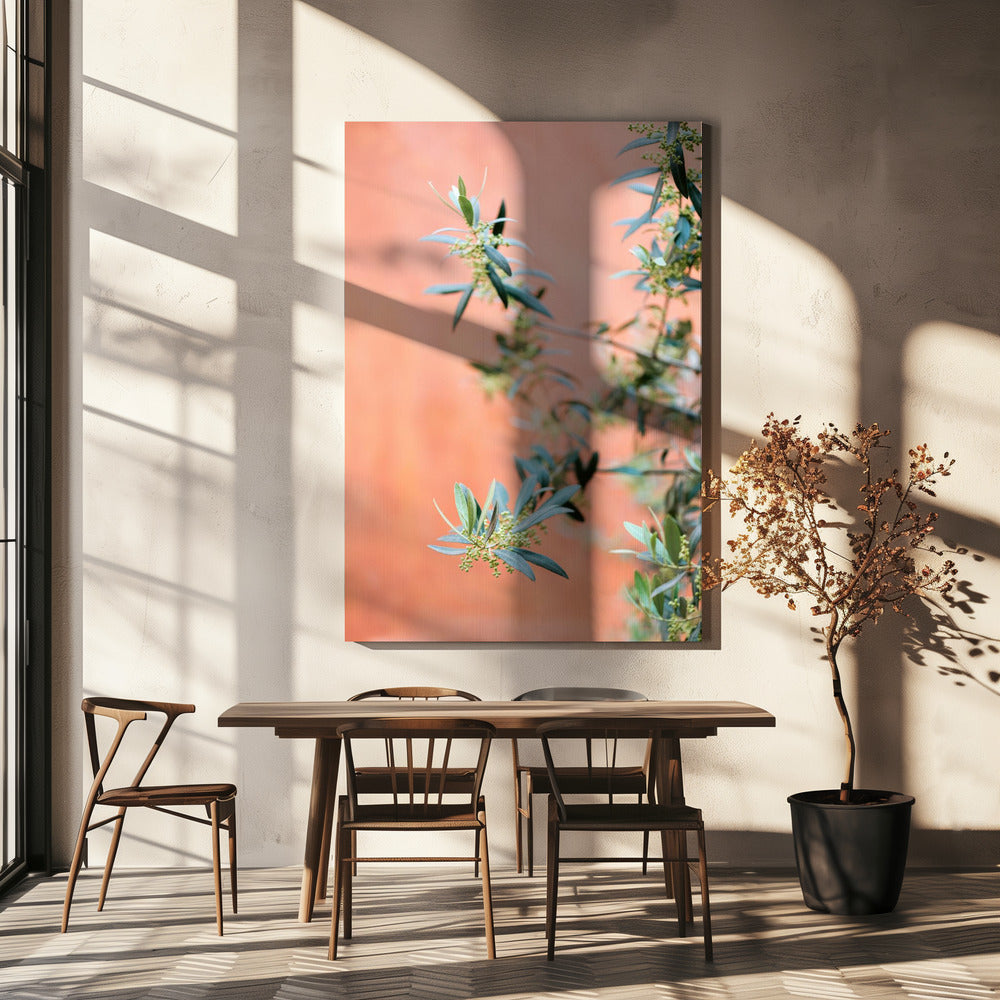 Green and coral | Canvas