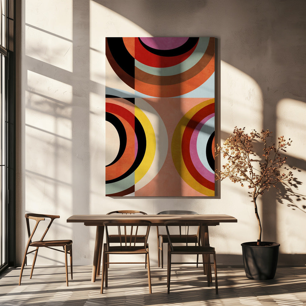 Varma färger Bauhaus Geometri3 | Canvas