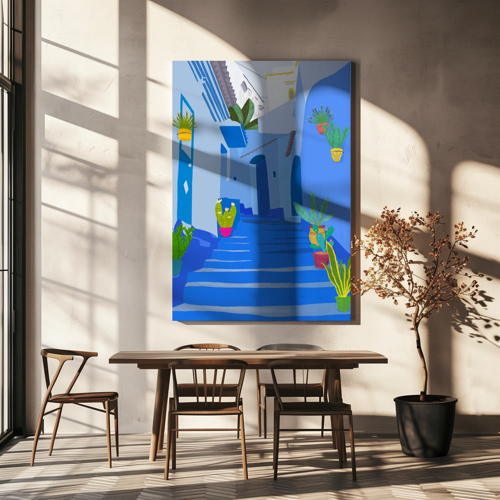 Blaue Stadt | Leinwand-Bilder
