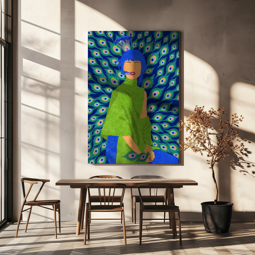 påfågelkvinna | Canvas