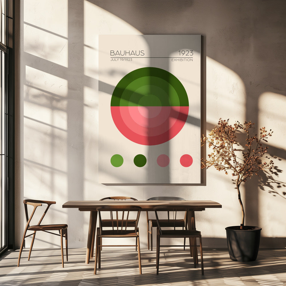 Appartamento verde Bauhaus | Stampe su Tela