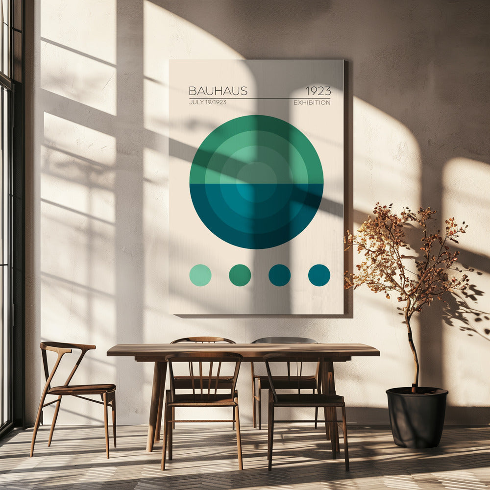 Bauhaus Blå Cirkeln | Canvas