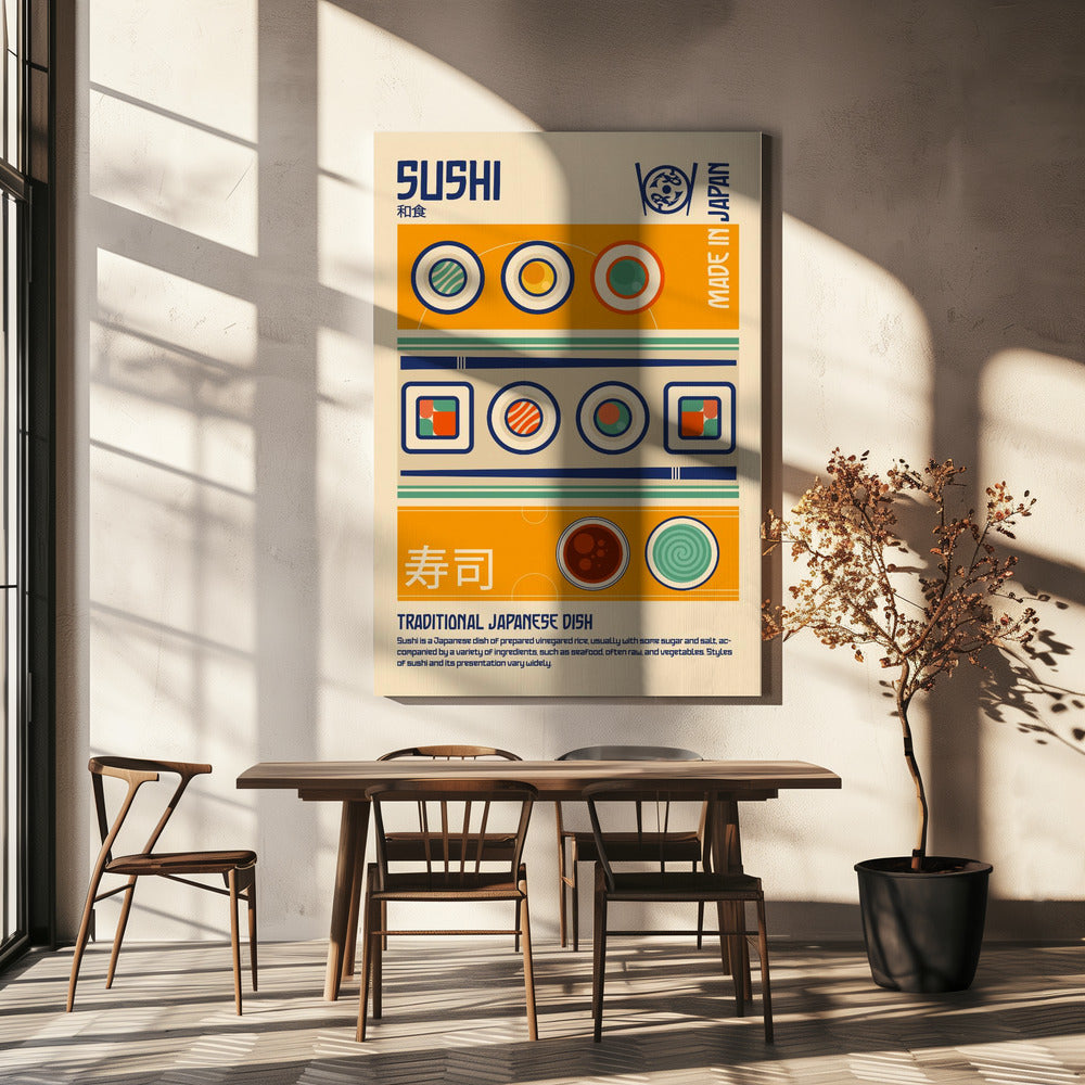 Sushi Japanese Food Print | Canvas