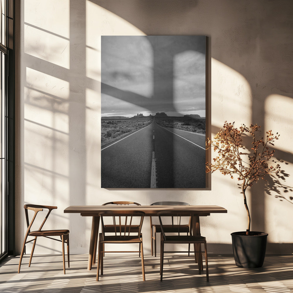 Monochrome Monument Valley II | Canvas