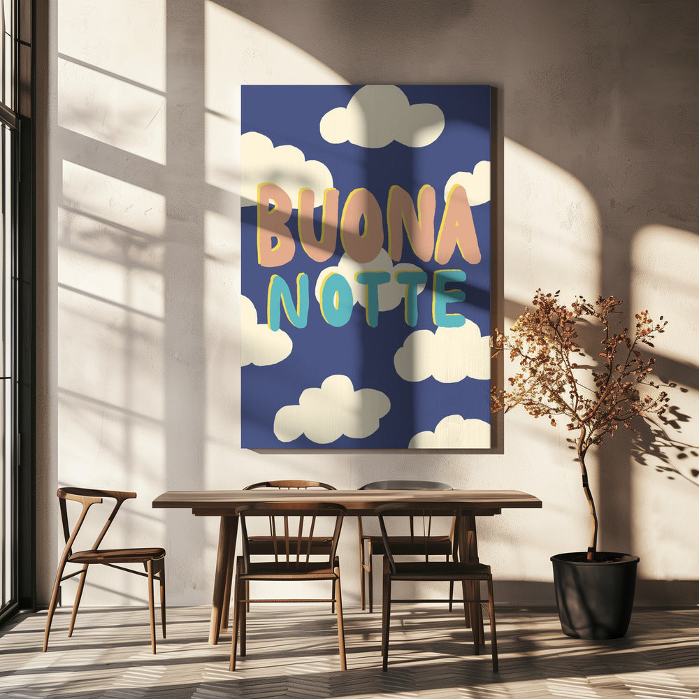 Poster Buona Notte Up | Canvas