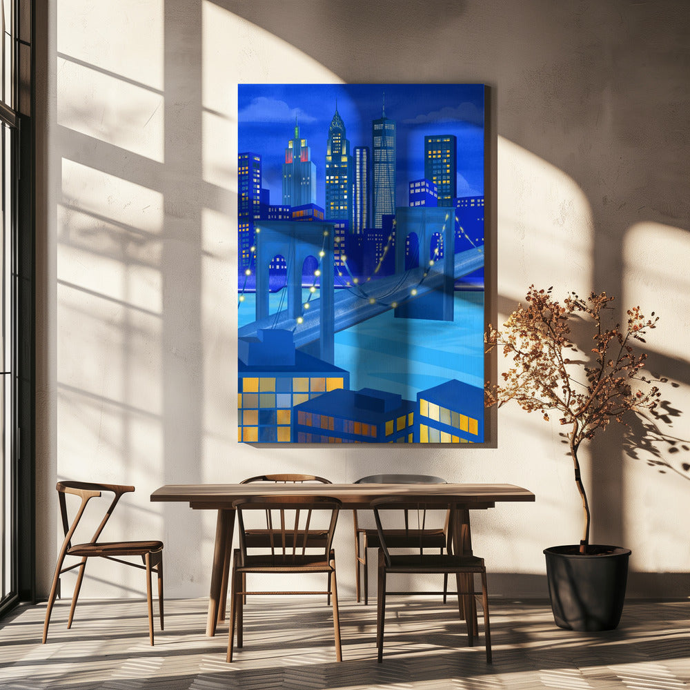New York di notte | Stampe su Tela