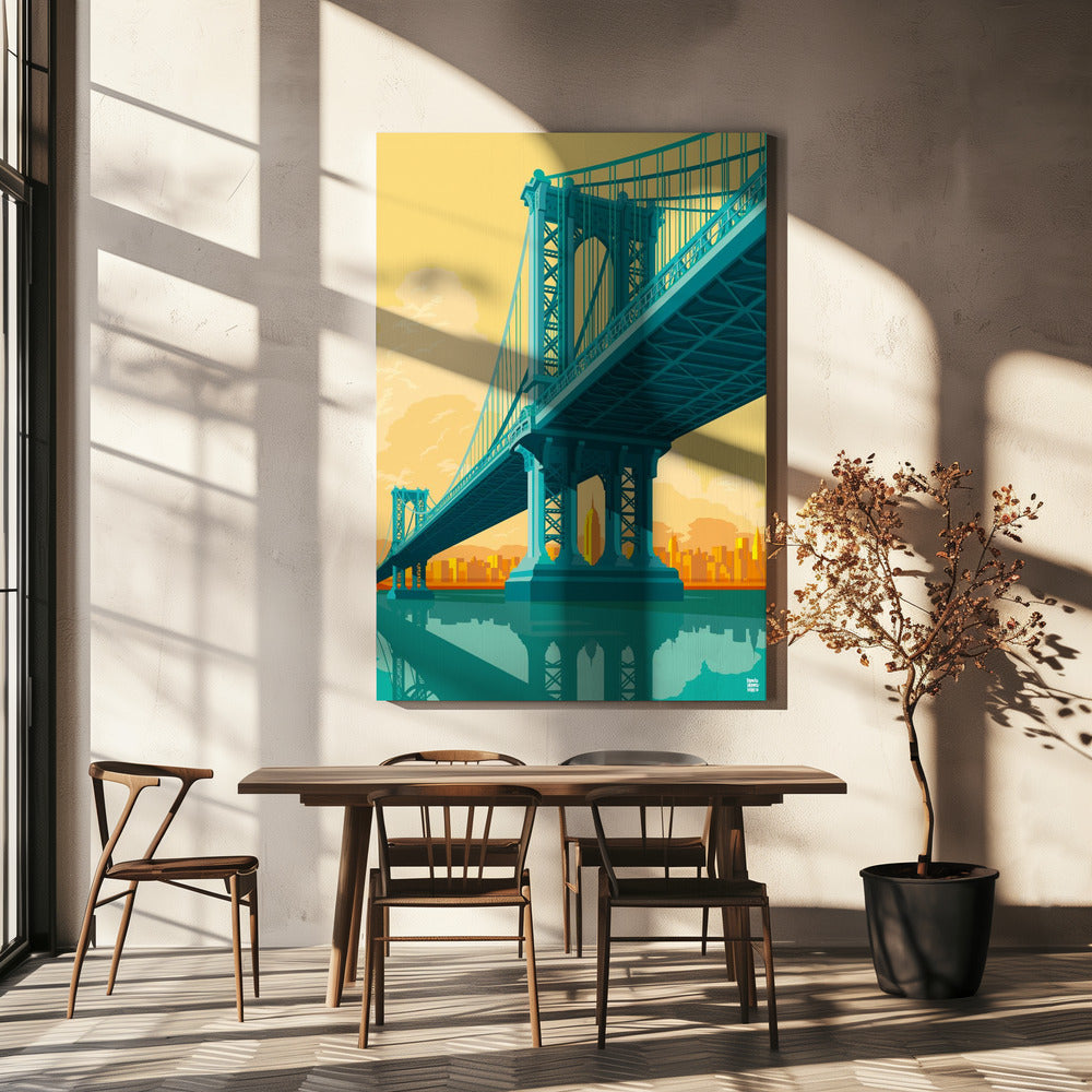 Manhattan Bridge in New York | Leinwand-Bilder