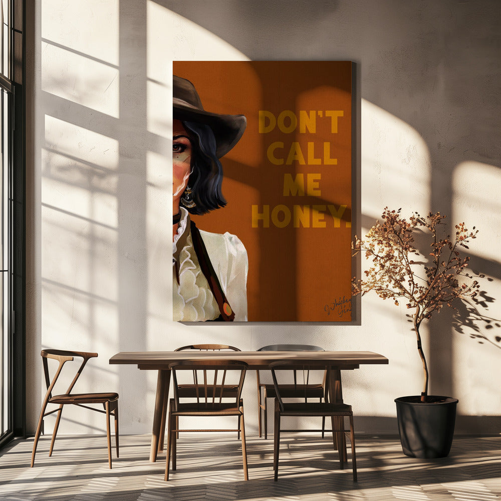 Nenn mich nicht Honey Badass Western Cowgirl Art | Leinwand-Bilder