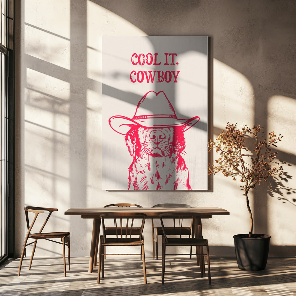 Cool It Cowboy Pink | Impresiones en Lienzo