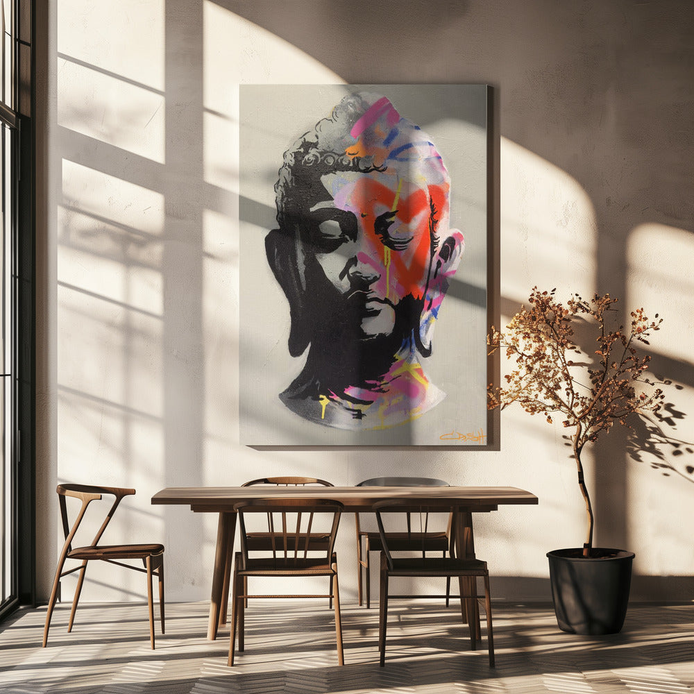 Lebendige Buddha-Büste | Leinwand