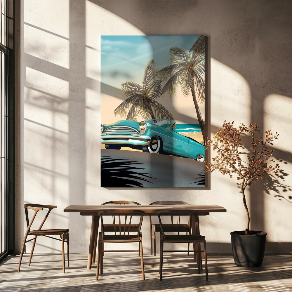 Vintage Strandurlaub | Leinwand