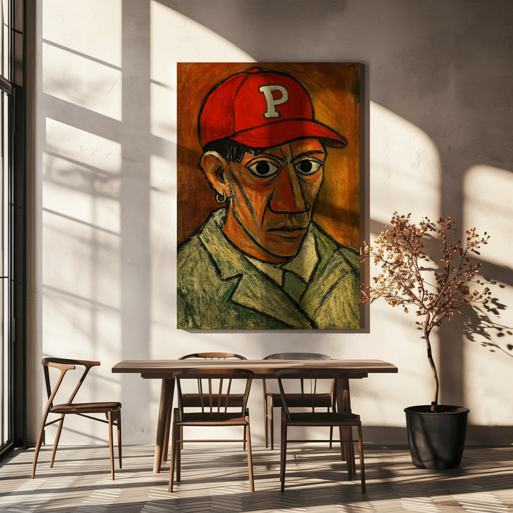 Red Cap Gaze | Leinwand