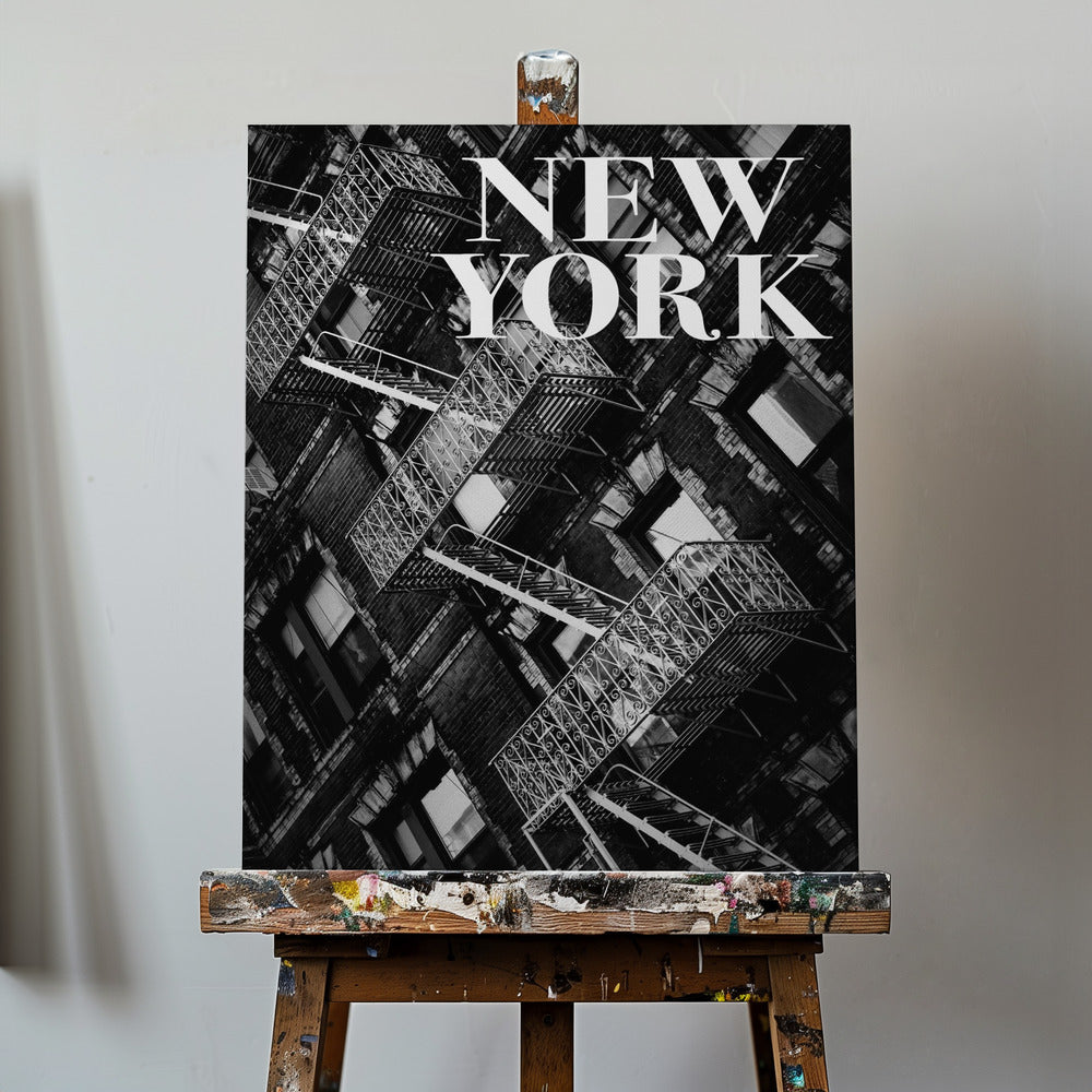 Escaliers de secours à New York | Tableaux sur Toile
