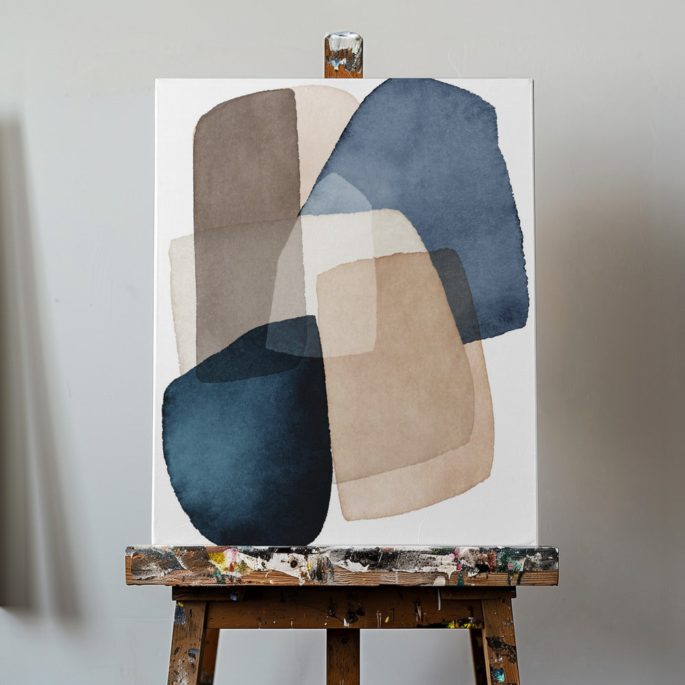 Blocs bleu-brun | Tableaux sur Toile
