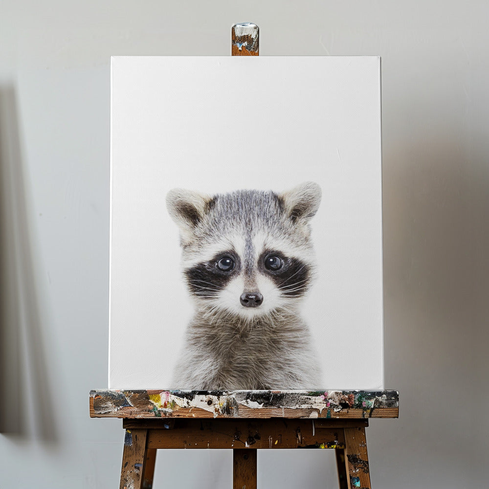 Bébé raton laveur | Tableaux sur Toile