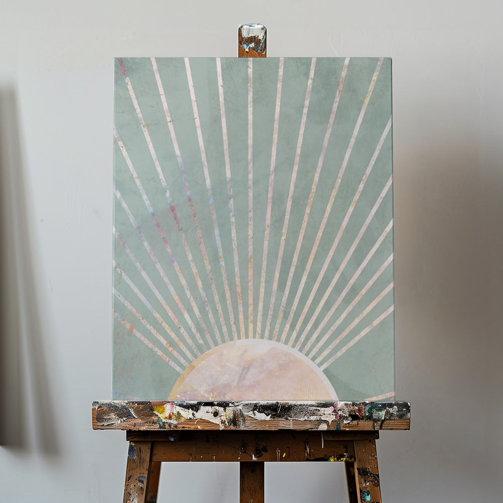 Saliegroene Boho Zon | Canvasprints