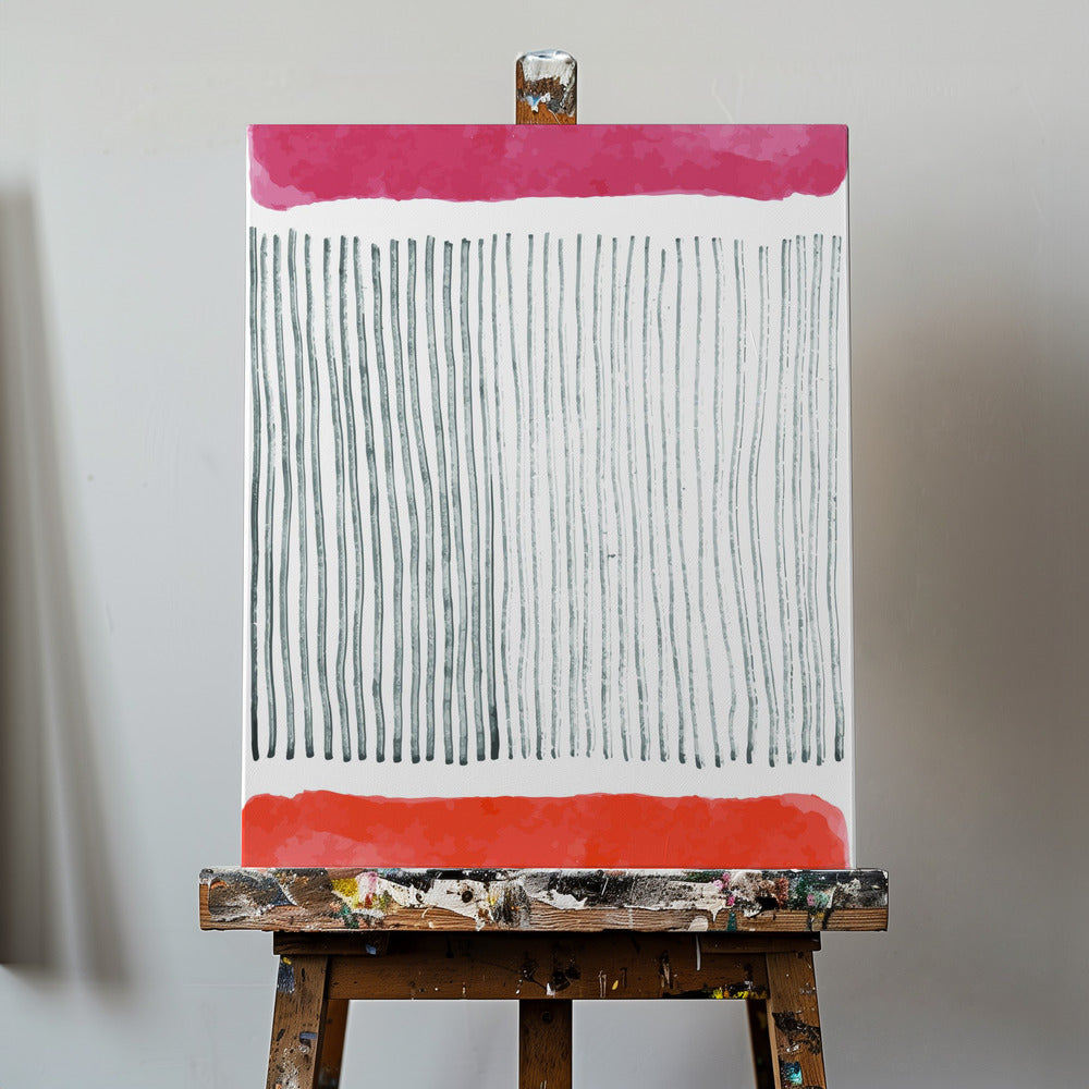 Watercolor Lines Series #4 | Canvas