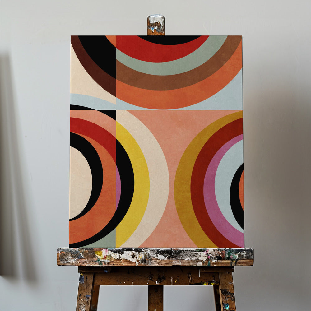 Varma färger Bauhaus Geometri3 | Canvas