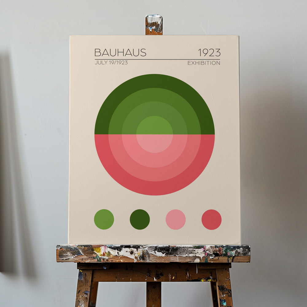 Appartamento verde Bauhaus | Stampe su Tela