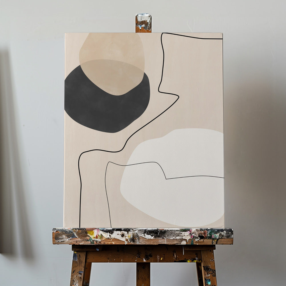 Organic Shapes &amp; Lines Painting | Canvas