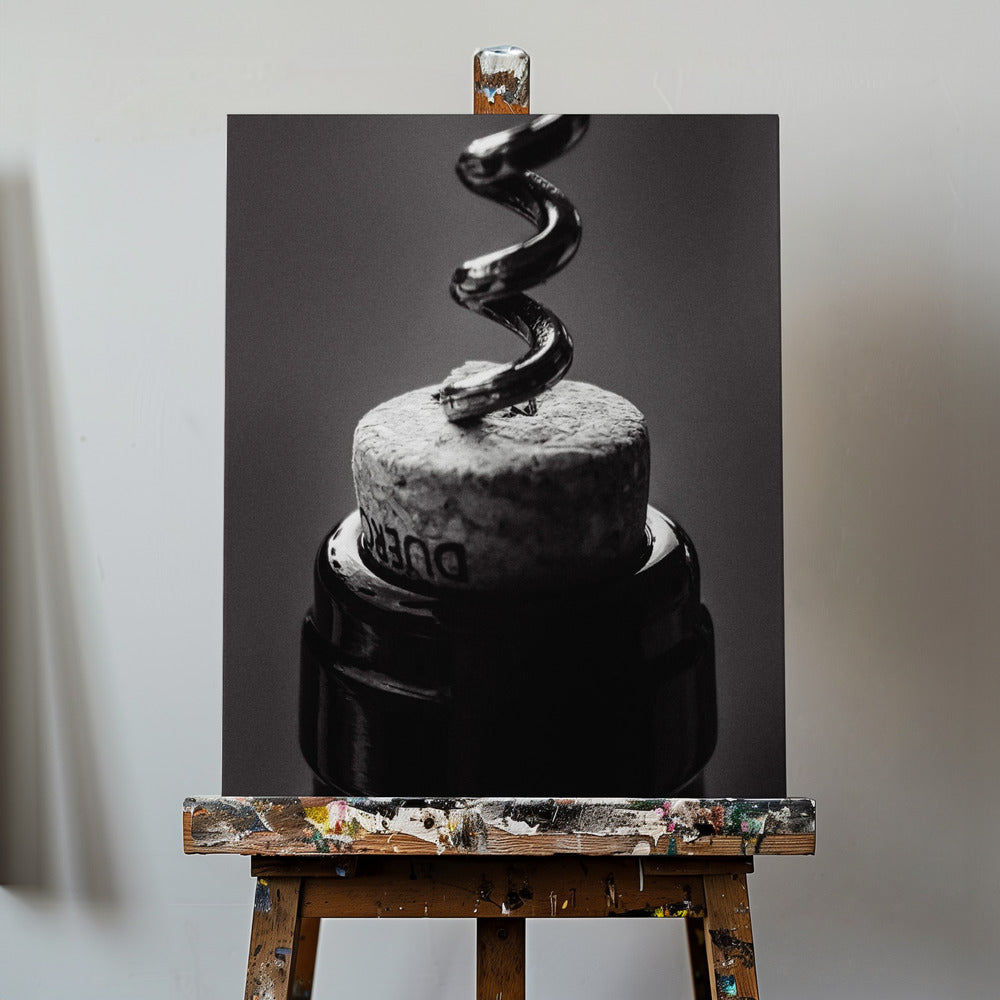 Vin 002 Svartvitt | Canvas