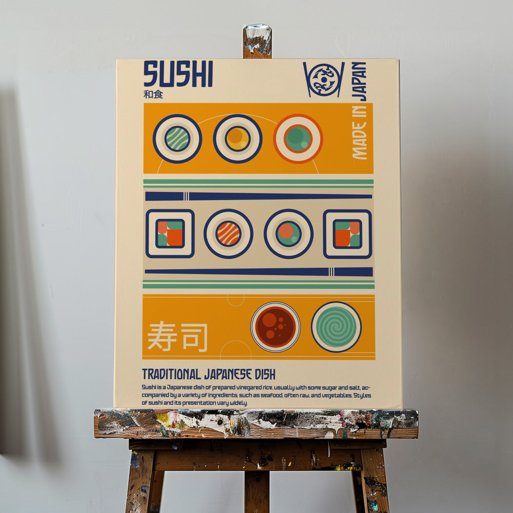 Sushi Japanese Food Print | Canvas