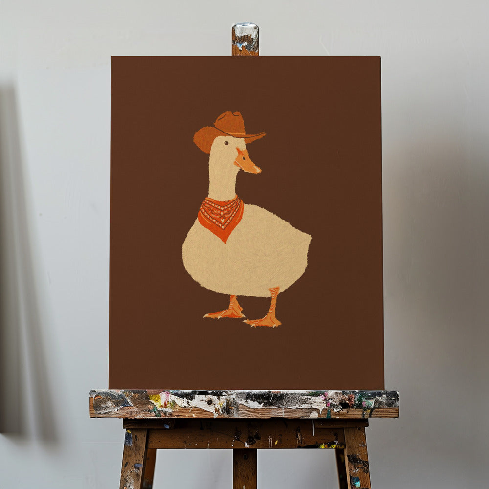 Bo the Cowboy Duck | Canvas