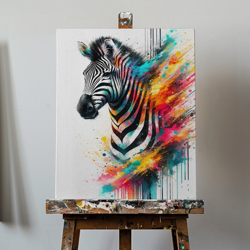 Zèbre coloré | Tableaux sur Toile