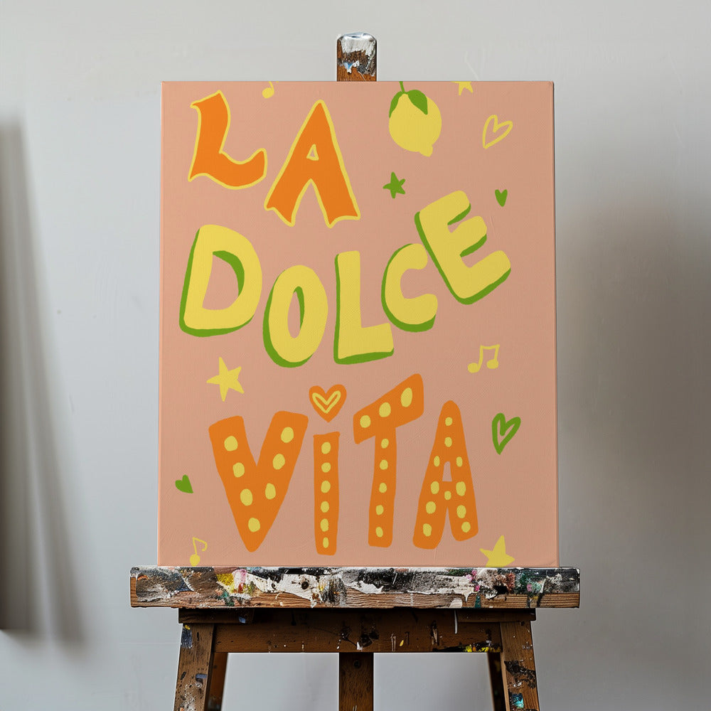 Poster La Dolce Vita Rosa Up | Canvas