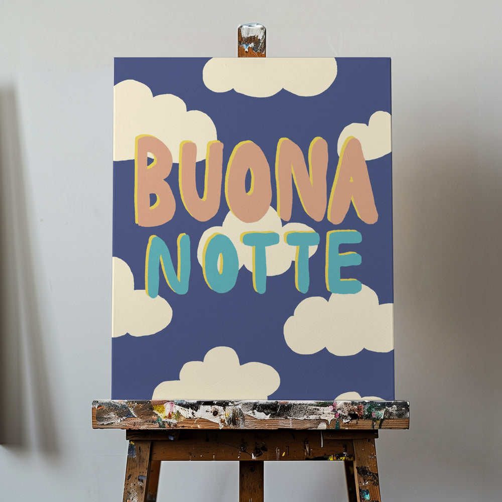 Poster Buona Notte Up | Canvas
