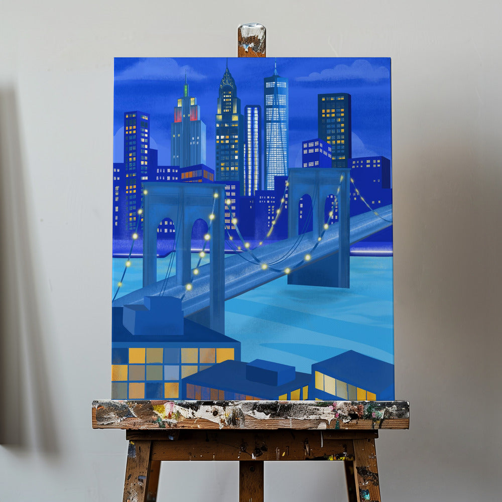 New York di notte | Stampe su Tela