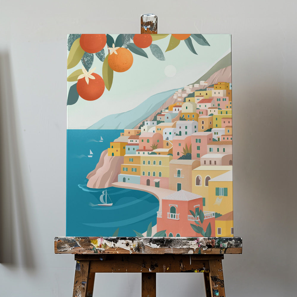 Costiera di Positano Italia | Stampe su Tela