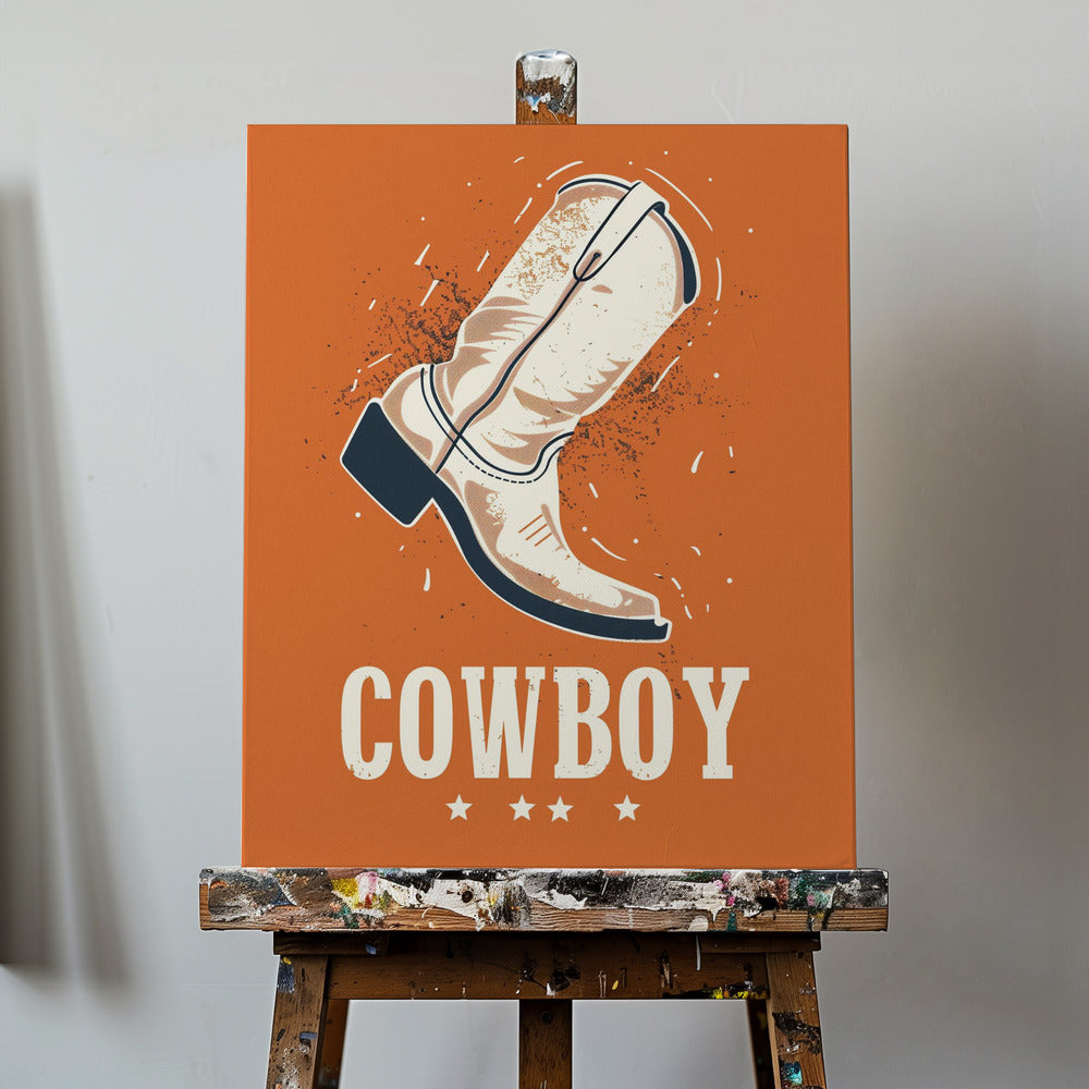 Vintage cowboylaarzen | Canvasprints