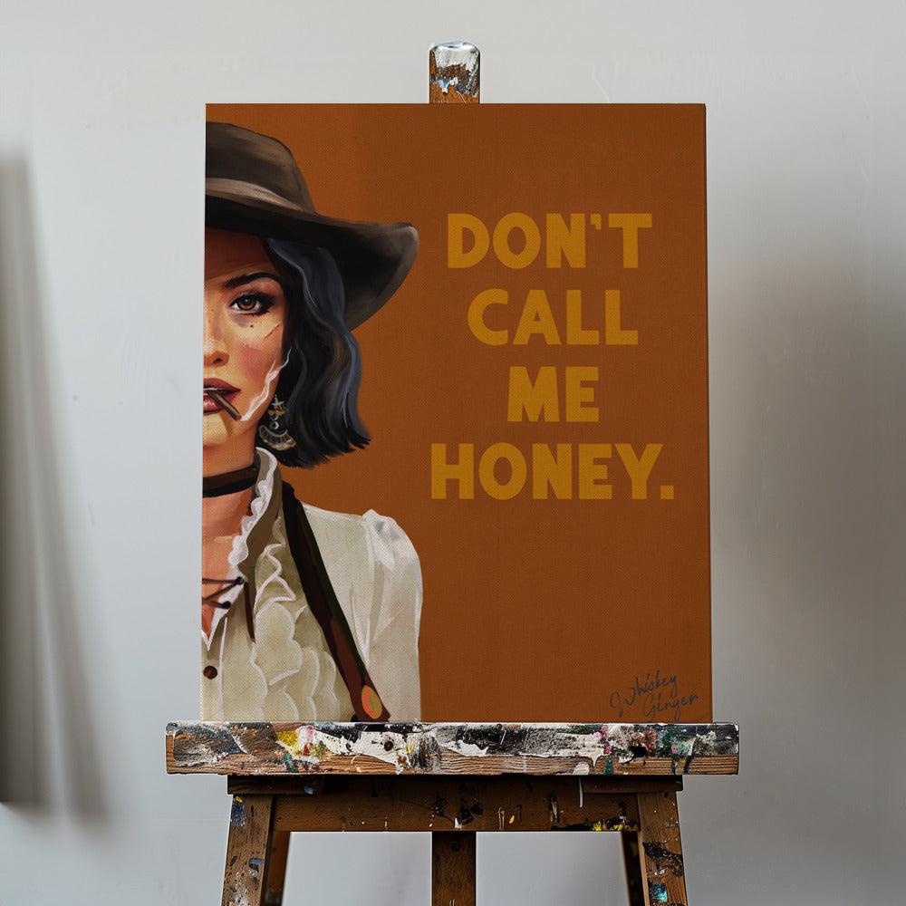 Nenn mich nicht Honey Badass Western Cowgirl Art | Leinwand-Bilder