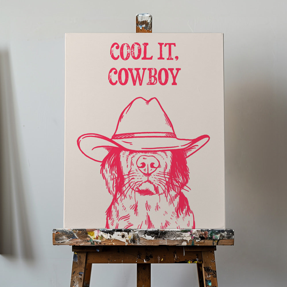 Cool It Cowboy Pink | Impresiones en Lienzo