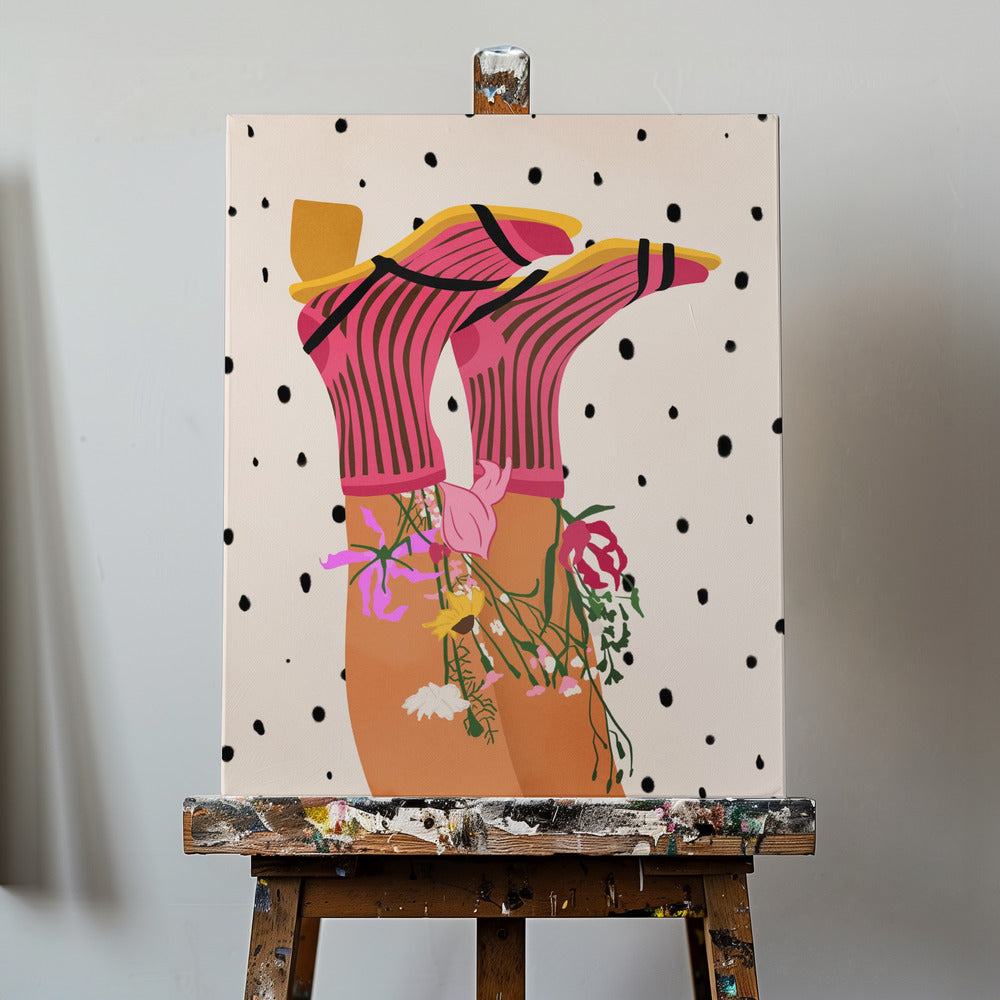 Blommig Stegglädje | Canvas