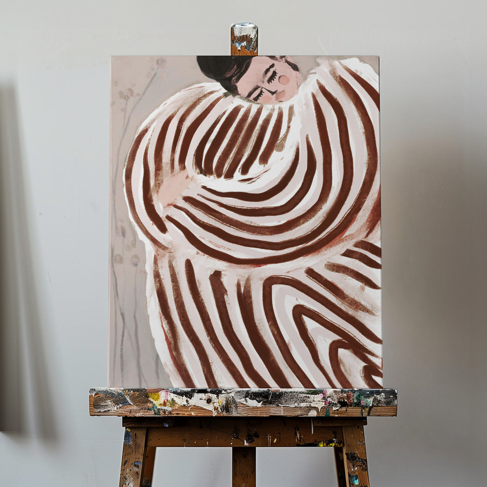 Striped Embrace | Canvas