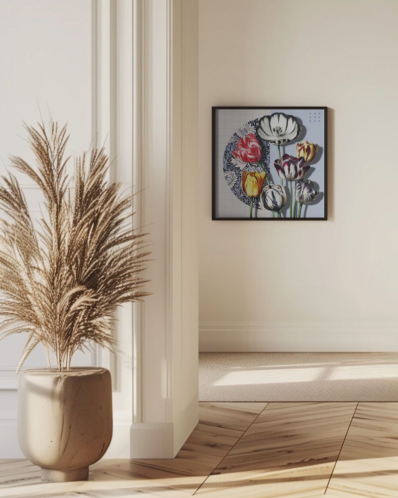 3D-Collage mit Tulpen | Poster