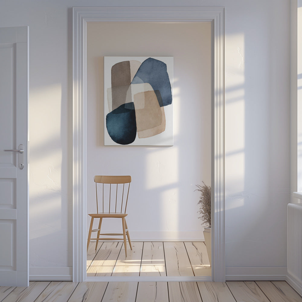 Blocs bleu-brun | Tableaux sur Toile