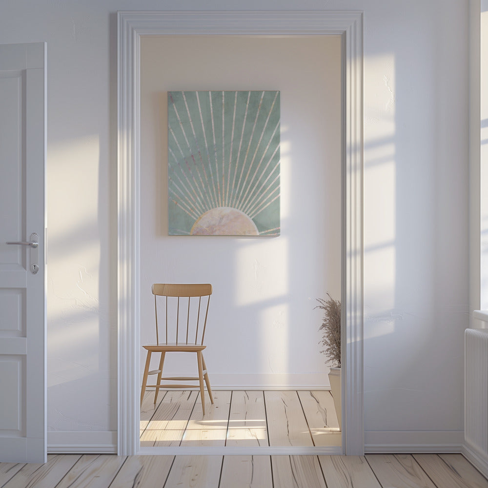 Saliegroene Boho Zon | Canvasprints