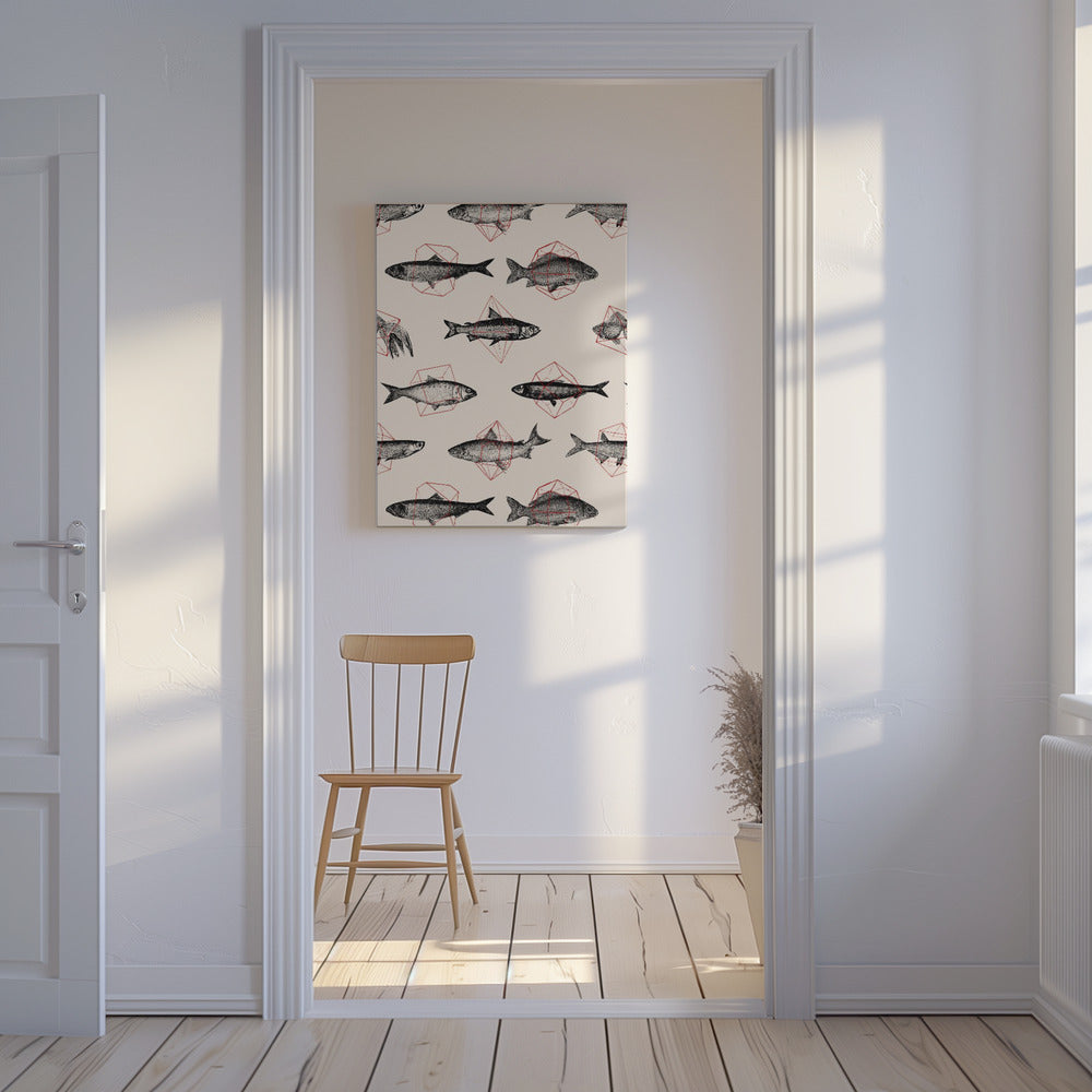 Poissons en Géométrie Nº4 | Tableaux sur Toile